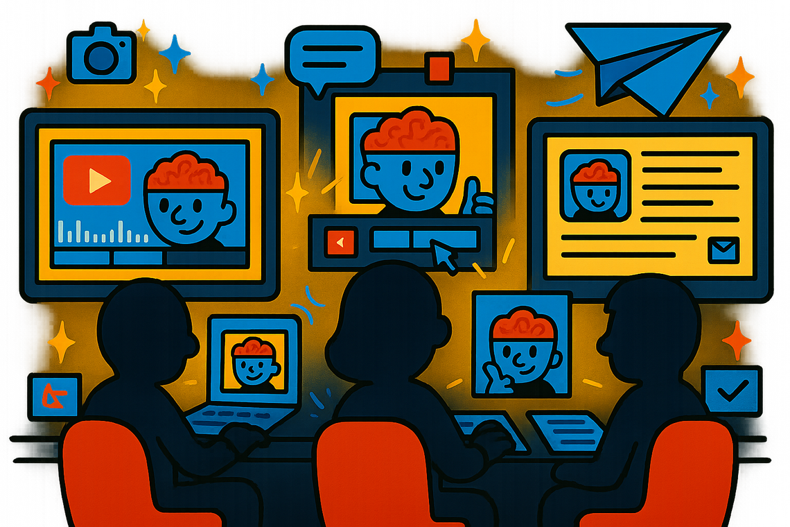 Crafted like fine art Cartoon artist painting a personal brand